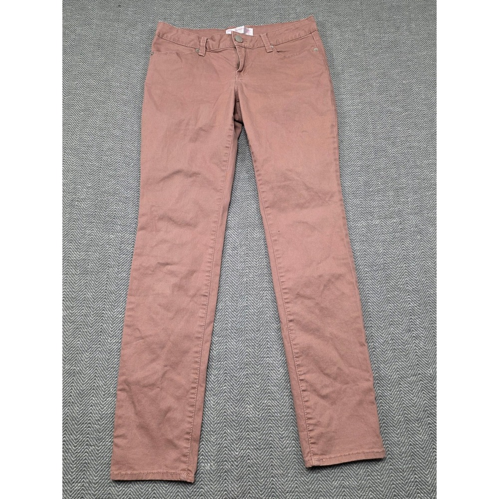 No Boundaries Womens Size 9 Blush Pink Skinny Twill Pants‎ Mid Rise Stretch